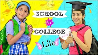 STUDENT LIFE  School vs College  Fun Sketch RolePlay Anaysa MyMissAnand [upl. by Lawson]