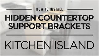 How to Install Hidden Countertop Support Brackets  Kitchen Island [upl. by Yleen]