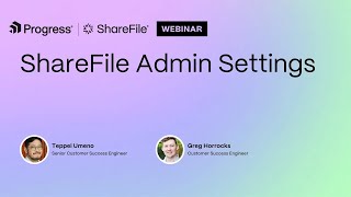 ShareFile Admin Settings [upl. by Nolita]