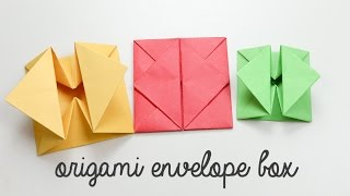 Origami Envelope Box Tutorial  DIY  Paper Kawaii [upl. by Akoyin338]