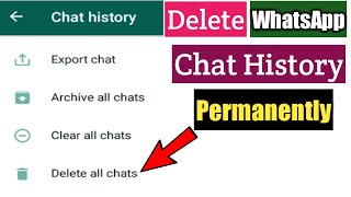 How To Delete WhatsApp Chat History Permanently [upl. by Angelina]