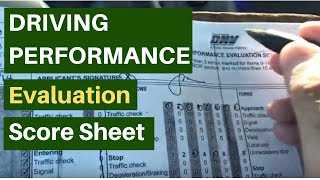 Understanding Driving Performance Evaluation Score Sheet  DMV California [upl. by Buller]