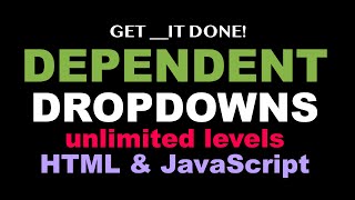 HTML JavaScript Dependent Dropdown List Cascading Unlimited Levels  e2 p1 [upl. by Assillam]