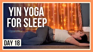 15 min Evening Yin Yoga – Day 18 YOGA STRETCHES BEFORE BED [upl. by Cirdahc]