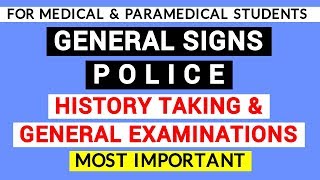 02 GENERAL SIGNS  HISTORY TAKING amp GENERAL EXAMINATIONS  CLINICAL PHYSIOLOGY LAB [upl. by Eixirt752]