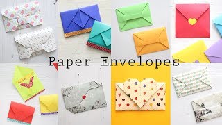 8 Easy Paper Envelopes  DIY Origami Tutorial  Ventuno Art [upl. by Nyraf]