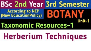 BSC 2nd Year BotanyHerberium Techniques Herberium Techniques BSC 2nd Year BotanyWhat is Herberium [upl. by Eimaj]