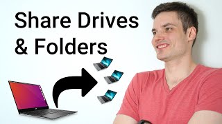 How to Share Folders amp Drives from one Computer to another Computer  Windows 10 [upl. by Orgel571]