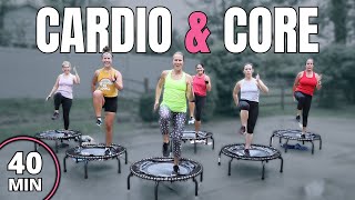 40 MIN Trampoline CARDIO Workout  JUMPSPORT Rebounder  Strength  Core [upl. by Boycie]