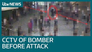 Court shown images of Manchester Arena bomber just seconds before attack  ITV News [upl. by Aihsenor]