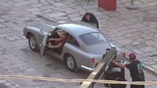 Behind the Scenes of quotJames Bond 007  No Time To Diequot Bonds hotel arrival in Matera [upl. by Ailegra]