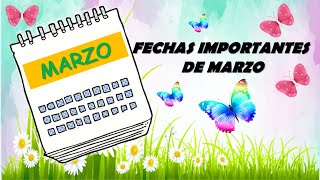 Fechas importantes de MARZO  Profe Ángel [upl. by Eillat356]