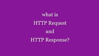 What is HTTP request and HTTP response [upl. by Ayardna781]