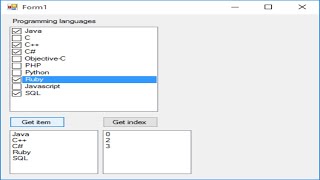 C Tutorial  Get Checked Items In a CheckedListBox  FoxLearn [upl. by Wenn531]