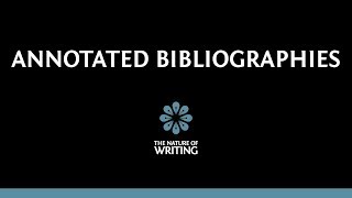 How to Write an Annotated Bibliography [upl. by Enneicul]