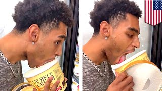 Blue Bell ice cream licking happens again  TomoNews [upl. by Gilboa]