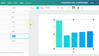 Canva Tip How to add Charts amp Graphs [upl. by Hareehahs]