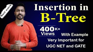 Lec101 Insertion in BTree with example in Hindi [upl. by Anitnemelc191]