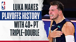 Luka Doncic Is First Player In NBAPlayoffs HISTORY With 43 PTS 17 REB 13 AST or better In Game [upl. by Rolat323]