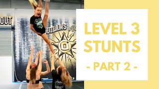 Level 3 cheerleading stunt sequences part 2 [upl. by Pauly784]