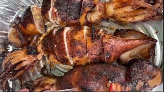 HOW TO COOK GRILLED STUFFED SQUID INIHAW NA RELLENONG PUSIT shorts [upl. by Nino365]