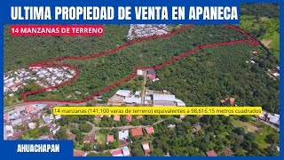 SE VENDEN 14 MANZANAS DE TERRENO EN APANECA [upl. by Apicella557]