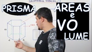 PRISMAS ÁREAS E VOLUMES AULA 716 [upl. by Templer]