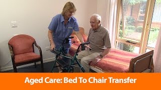 Aged Care Bed To Chair Transfer  OHS Training Video [upl. by Yojenitsirk46]