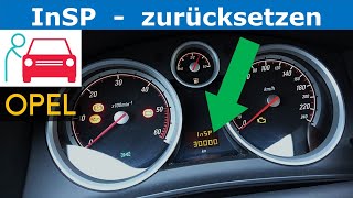 Opel Astra H Inspektion InSP zurücksetzen  GM service reset [upl. by Reemas]