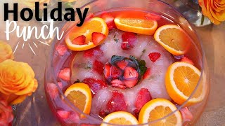 Holiday Punch  BEST PARTY PUNCH  Christmas Punch Recipe I Ice Ring [upl. by Mashe]