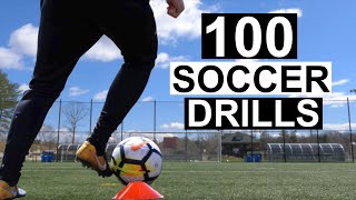 100 Individual Soccer Training Drills  soccer drills to do by yourself [upl. by Lrad266]