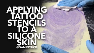 Applying Tattoo Stencils To Silicone Fake Skin [upl. by Lewap]