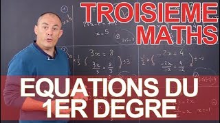 Les équations du 1er degré  Maths  3ème  Les Bons Profs [upl. by Niggem]