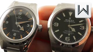 Rolex Explorer vs Omega Seamaster Railmaster 1957 Trilogy Limited Edition [upl. by Osnohpla491]