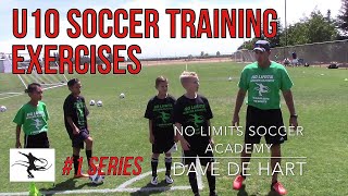 Soccer Concept Training Passing and Movement Exercises  U10 Players [upl. by Ayaros793]