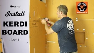 How to Install Schluter KERDIBOARD in a Bathroom Part 1 StepbyStep [upl. by Collyer52]