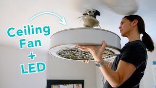 How to Install an Enclosed Blade Ceiling Fan [upl. by Cirted94]