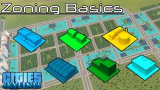 Basic Zoning Tutorial  Cities Skylines  Ep 16 [upl. by Winter]