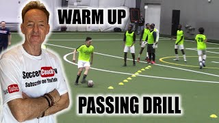 SoccerCoachTV  Warm Up Passing Drill [upl. by Witherspoon]