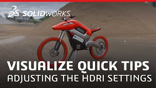 SOLIDWORKS Visualize Quick Tips  Adjusting the HDRI Settings [upl. by Nwahsir]