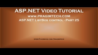 Aspnet ListBox control Part 25 [upl. by Holsworth996]