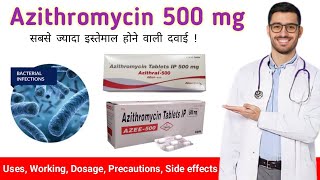 Azithromycin 500 mg tablet uses in hindi  Azithral 500 mg tablet side effects price  Azee 500 mg [upl. by Gowon]