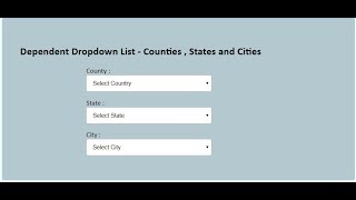 Dependent Drop Down List in Php and Mysql  Part 1 [upl. by Ramos]