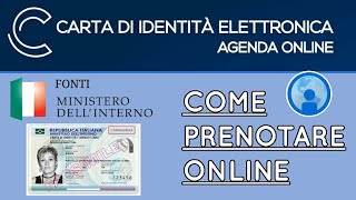 Come prenotare la Carta di identità elettronica online 2021 [upl. by Tiphani]