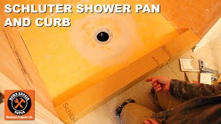 Schluter Shower Part 2 Schluter Shower Pan and Curb Installation [upl. by Ahsiek]