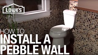 Install a Pebble Tile Accent Wall Installation [upl. by Rozamond]