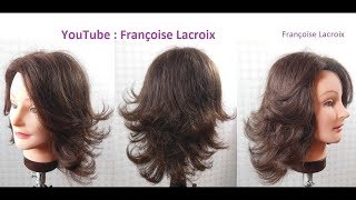 Coupe de cheveux femme dégradée  Medium length haircut with layers  Corte de pelo en capas [upl. by Jamie]