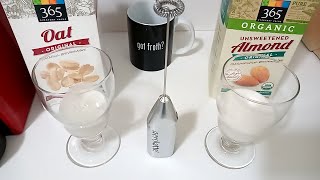 Oat Milk vs Almond Milk part 2 Frothing Test [upl. by Aloisia455]