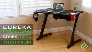 Eureka Z1S Gaming Desk Assembly Guide [upl. by Metabel557]