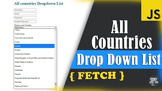 All Countries Drop Down List  HTML Select Country Name [upl. by Wonacott]